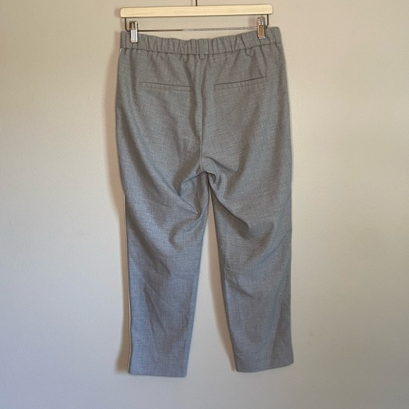 Zara Gray White Side Stripe Cropped Trouser Pant - Picture 6 of 12
